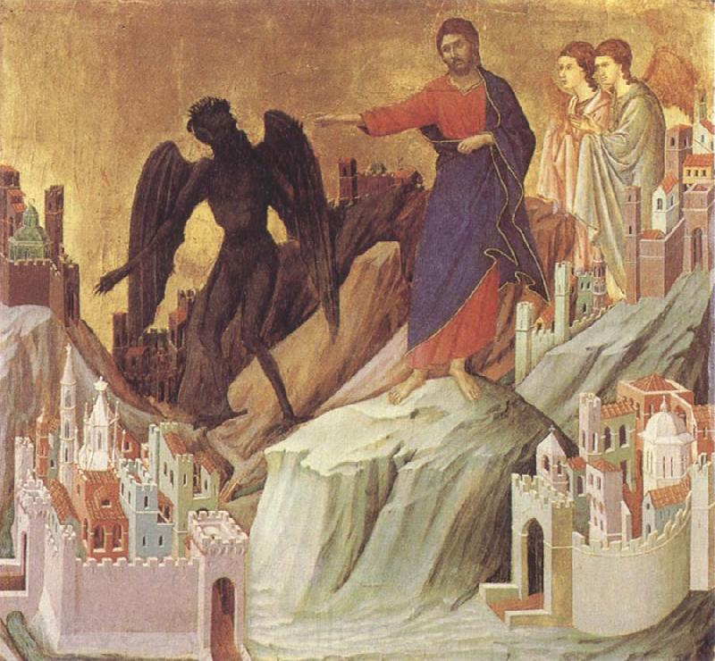 Duccio di Buoninsegna The Tempration of Christ on the Mountain Spain oil painting art